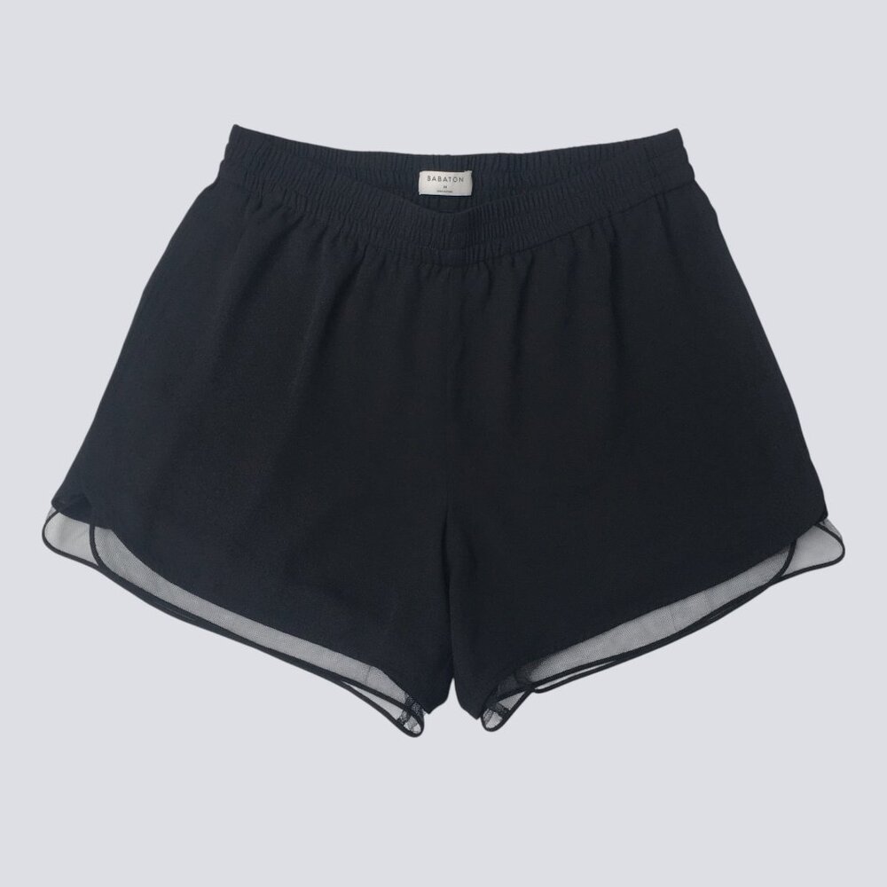 Babaton Elegant Black High Waist Shorts